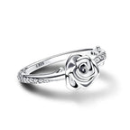 Vintage Sterling Silver Rose Bloom Ring - Eliza-Warszawa