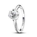 Vintage Sterling Silver Rose Bloom Ring - Eliza-Warszawa