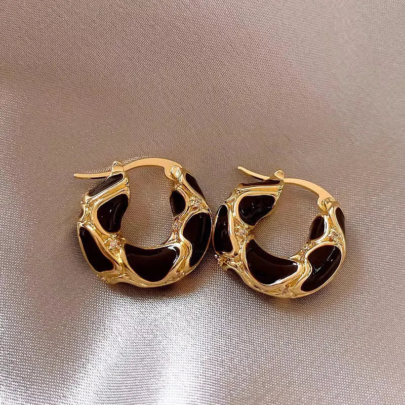 Vintage U-Shaped Hoop Earrings - Eliza-Warszawa