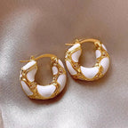 Vintage U-Shaped Hoop Earrings - Eliza-Warszawa