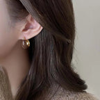 Vintage U-Shaped Hoop Earrings - Eliza-Warszawa