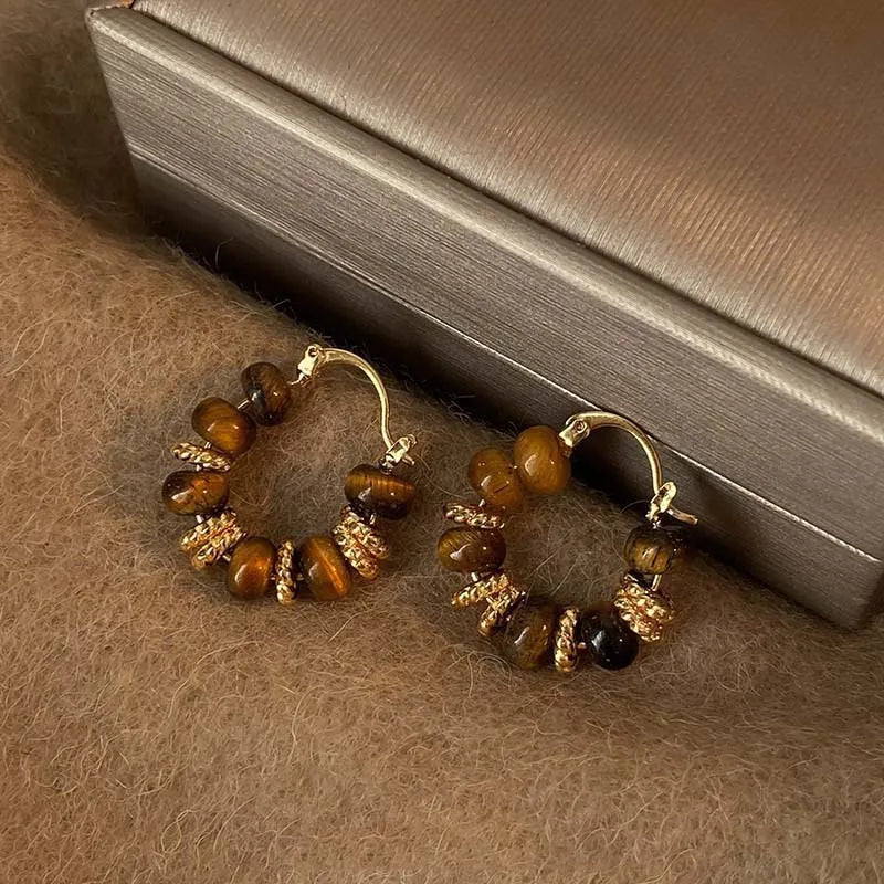 Vintage U-Shaped Hoop Earrings - Eliza-Warszawa