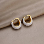 Vintage U-Shaped Hoop Earrings - Eliza-Warszawa