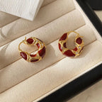 Vintage U-Shaped Hoop Earrings - Eliza-Warszawa
