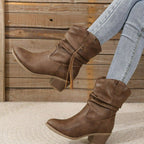 Vintage Western Cowboy Tassel Ankle Boots - Eliza-Warszawa