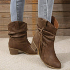 Vintage Western Cowboy Tassel Ankle Boots - Eliza-Warszawa
