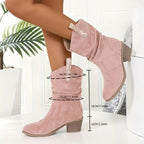 Vintage Western Cowboy Tassel Ankle Boots - Eliza-Warszawa