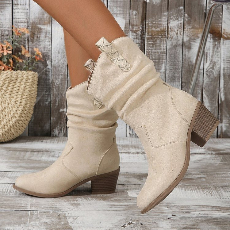 Vintage Western Cowboy Tassel Ankle Boots - Eliza-Warszawa