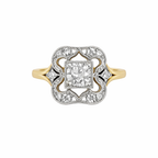 Vintage Zirconia Gold Ring