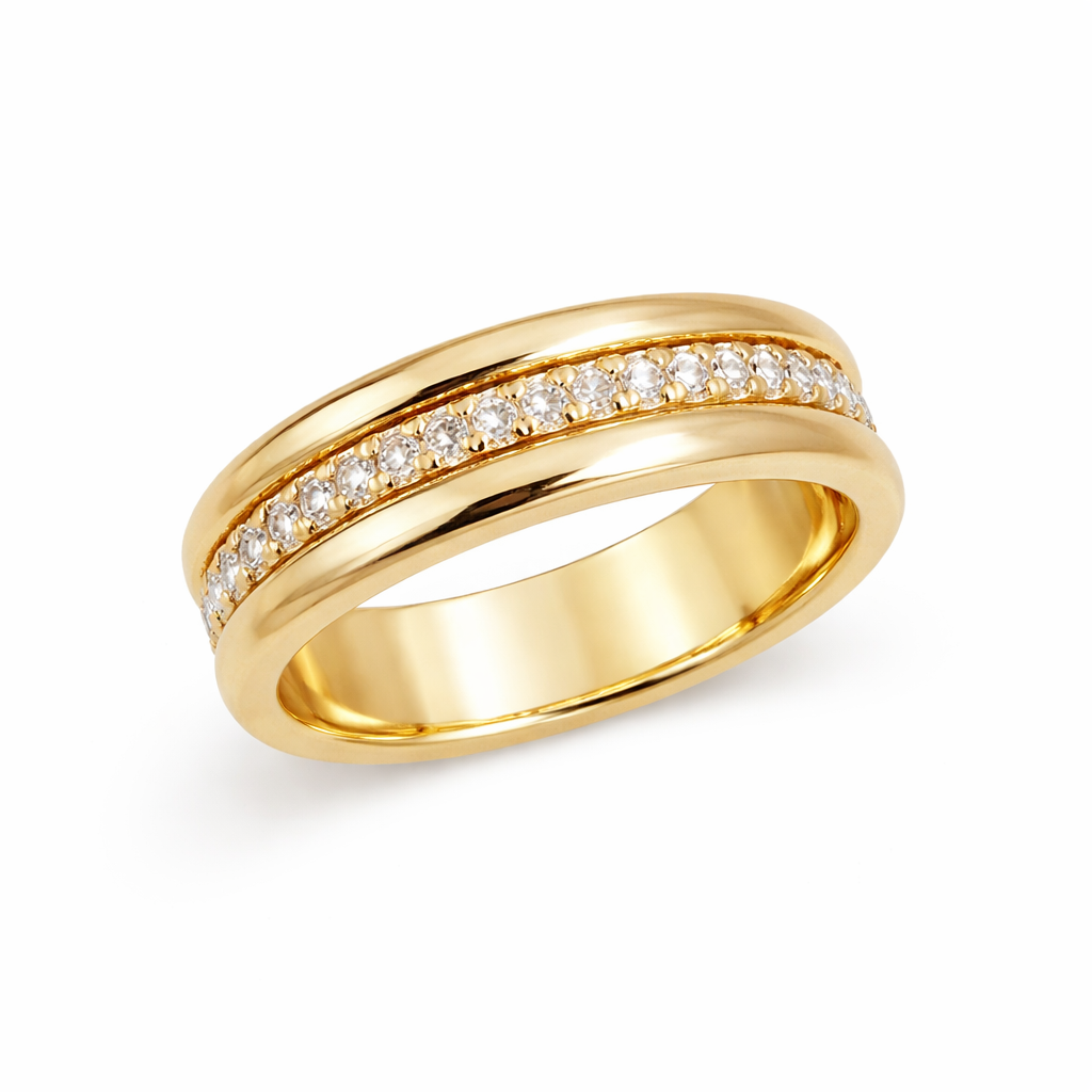 Vintage Zirconia Inlaid Ring - Eliza-Warszawa