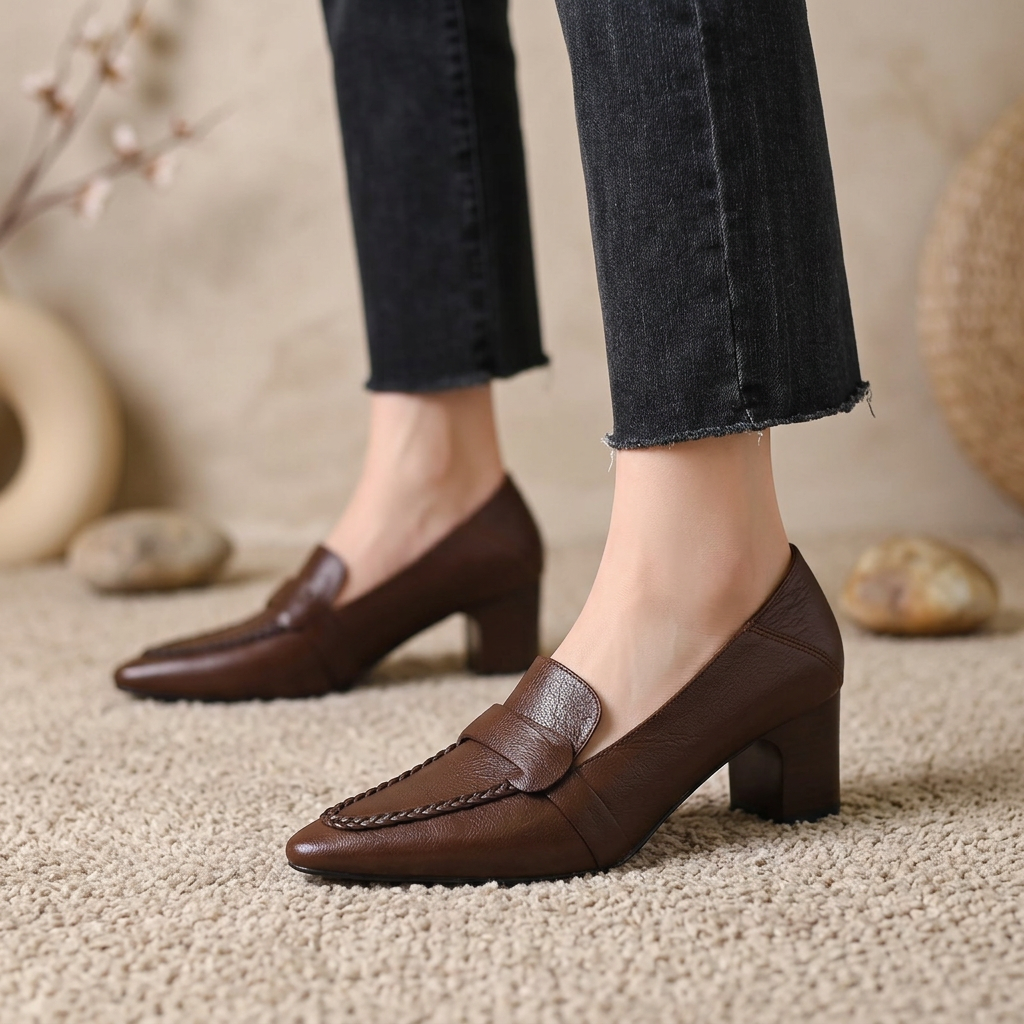 Viola Genuine Leather Heels - Eliza-Warszawa