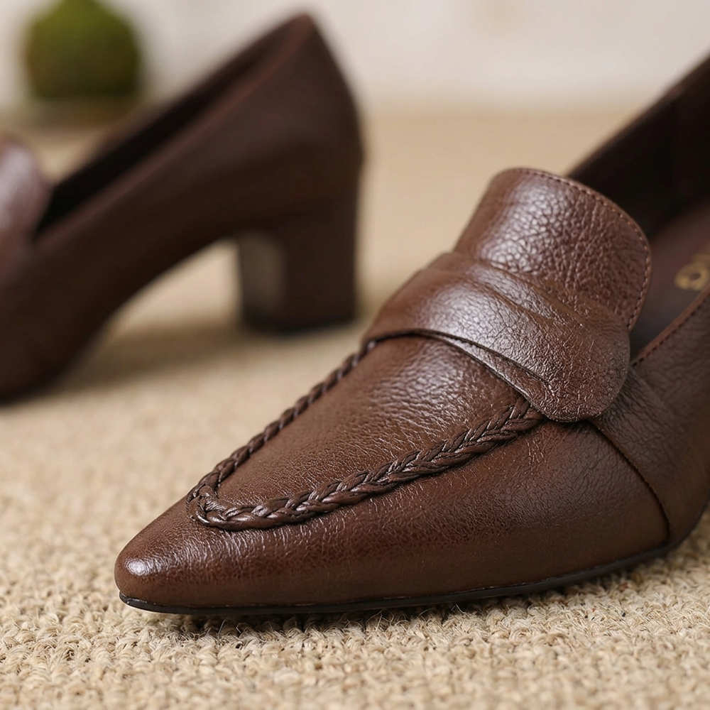 Viola Genuine Leather Heels - Eliza-Warszawa