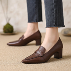 Viola Genuine Leather Heels - Eliza-Warszawa