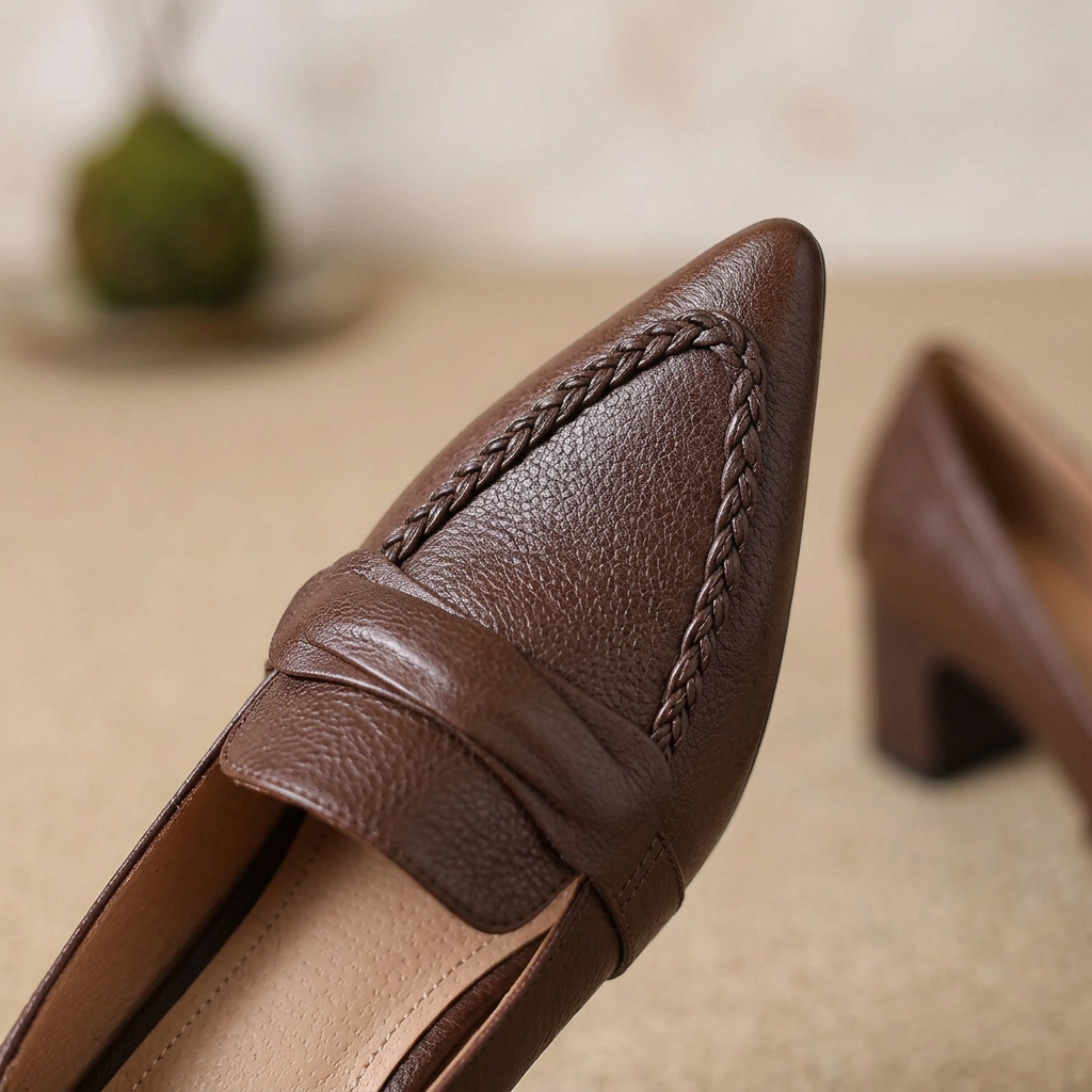 Viola Genuine Leather Heels - Eliza-Warszawa