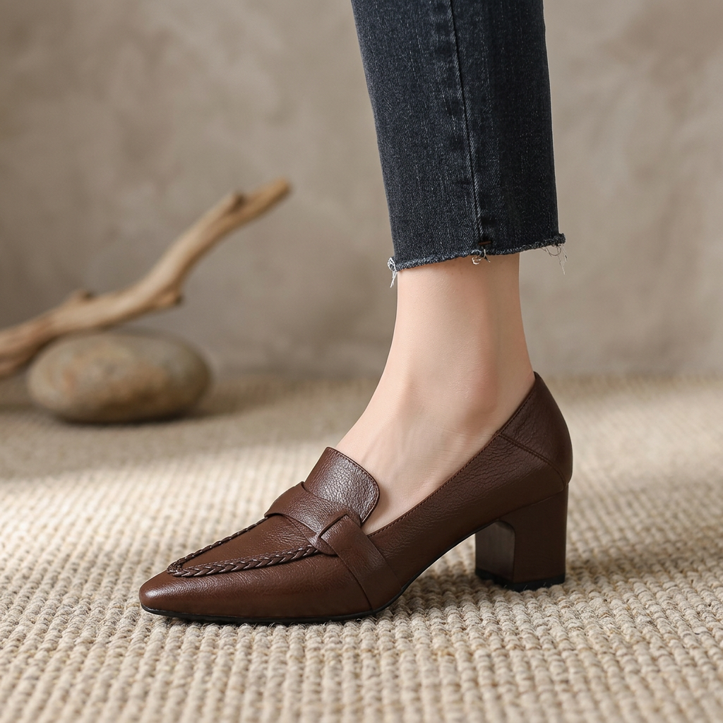 Viola Genuine Leather Heels - Eliza-Warszawa