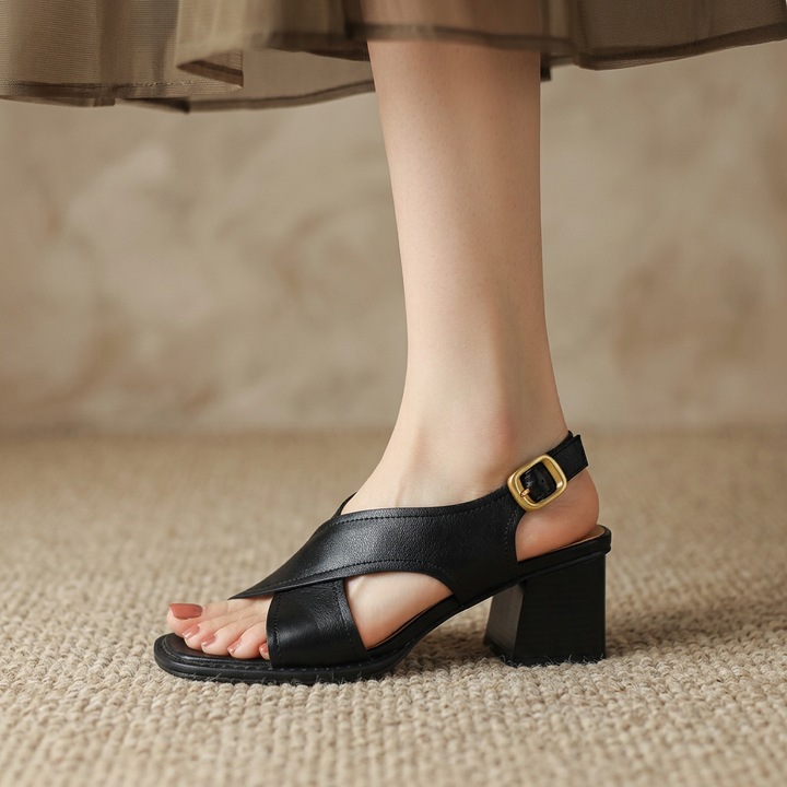Viona Block Heel Sandals - Eliza-Warszawa