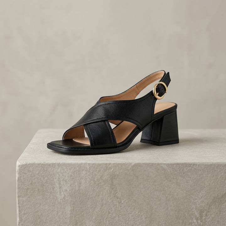 Viona Block Heel Sandals - Eliza-Warszawa