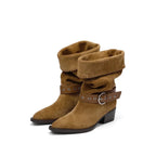 Women's Soft Leather Retro Fashion Riding Boots - Eliza-Warszawa