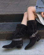 Women's Soft Leather Retro Fashion Riding Boots - Eliza-Warszawa