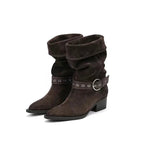 Women's Soft Leather Retro Fashion Riding Boots - Eliza-Warszawa