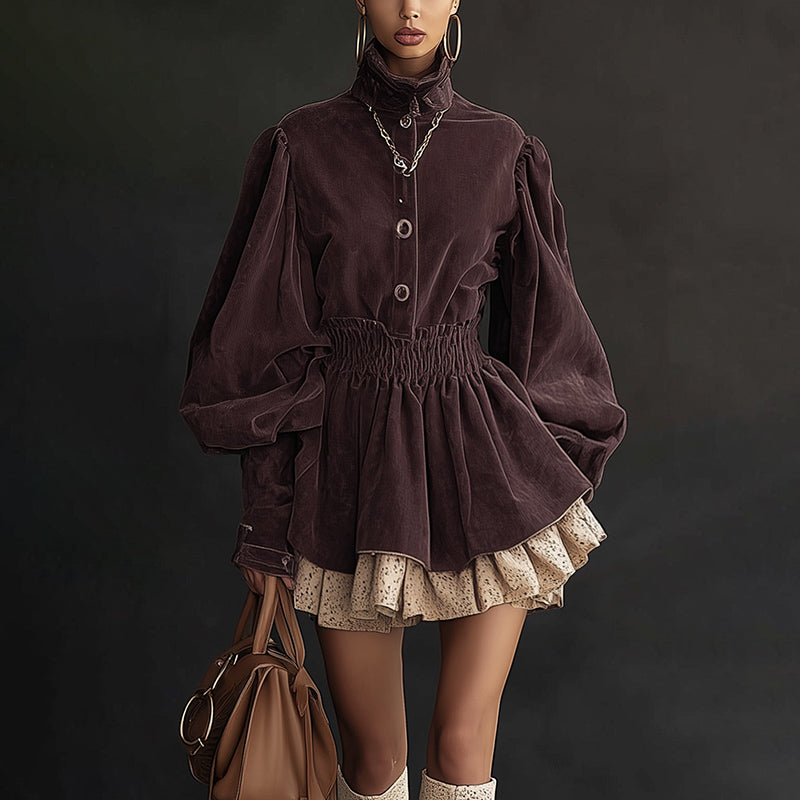 Women's Western Retro Style Autumn And Winter New Suede Dress - Eliza-Warszawa