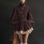 Women's Western Retro Style Autumn And Winter New Suede Dress - Eliza-Warszawa