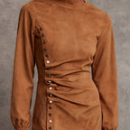 Women's Western Retro Style Autumn And Winter New Suede Dress - Eliza-Warszawa