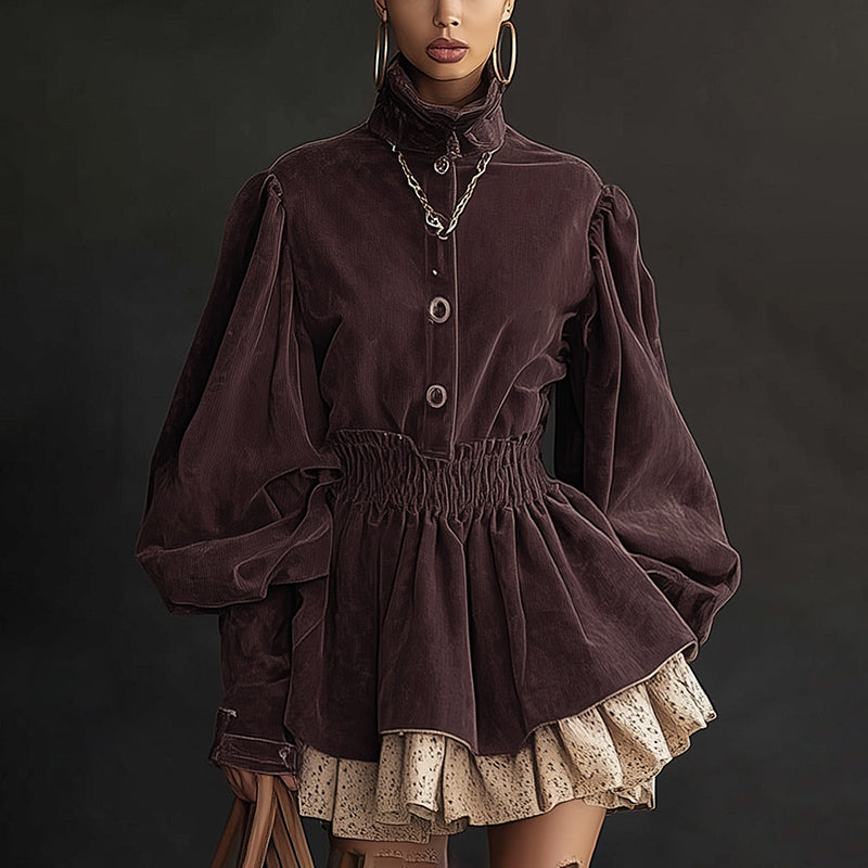 Women's Western Retro Style Autumn And Winter New Suede Dress - Eliza-Warszawa