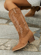 Women's low-heeled cigarette boots - Eliza-Warszawa