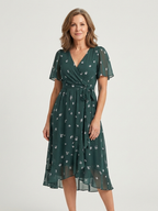 Zafrina | Abstract Print Midi Dress - Eliza-Warszawa