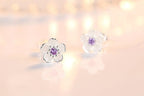 Zircon Flower Stud Earrings - Eliza-Warszawa