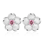 Zircon Flower Stud Earrings - Eliza-Warszawa