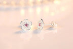 Zircon Flower Stud Earrings - Eliza-Warszawa