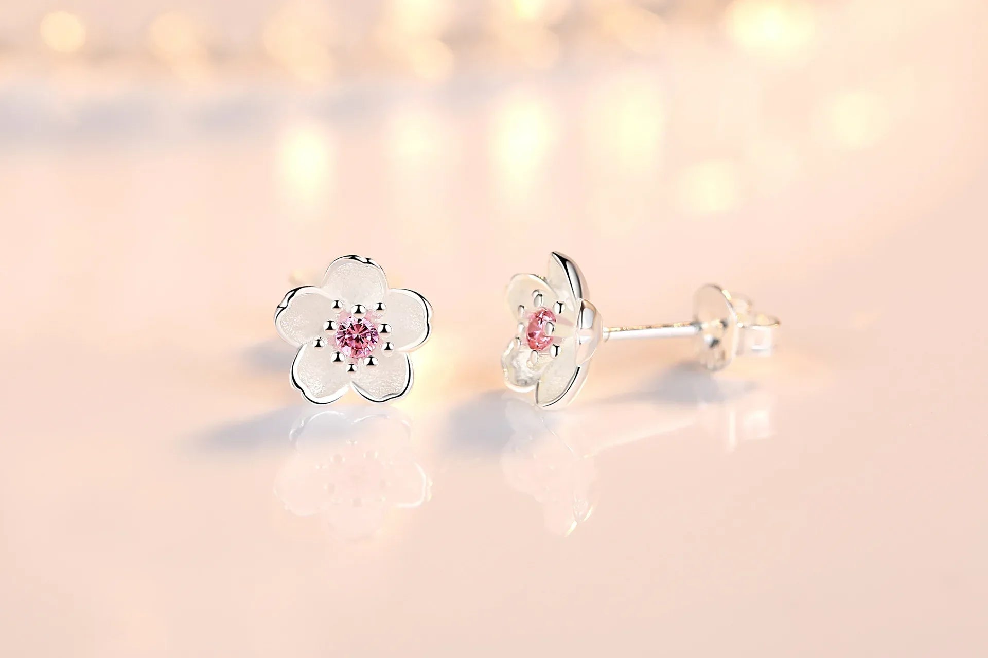 Zircon Flower Stud Earrings - Eliza-Warszawa
